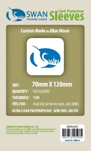 Swan Card Sleeves: 70x120 mm Blue Moon -150 per pack